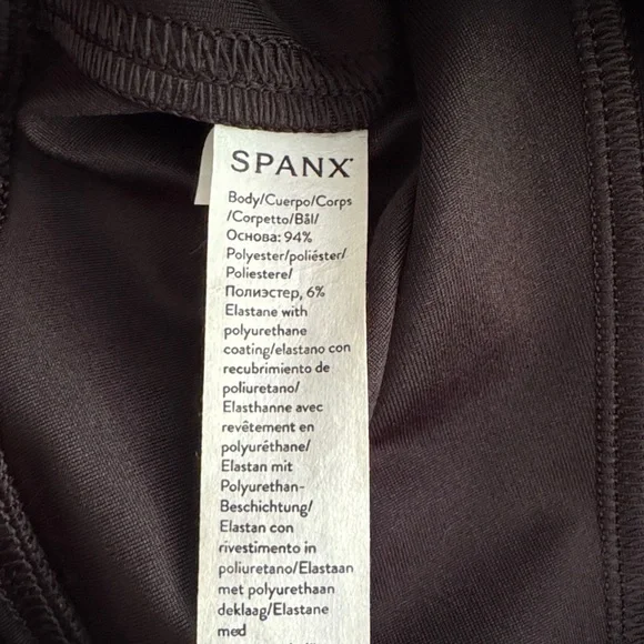 SPANX Faux Patent Leather Leggings Black Liquid Gloss Pants Classic Sz. XL - Picture 8 of 8